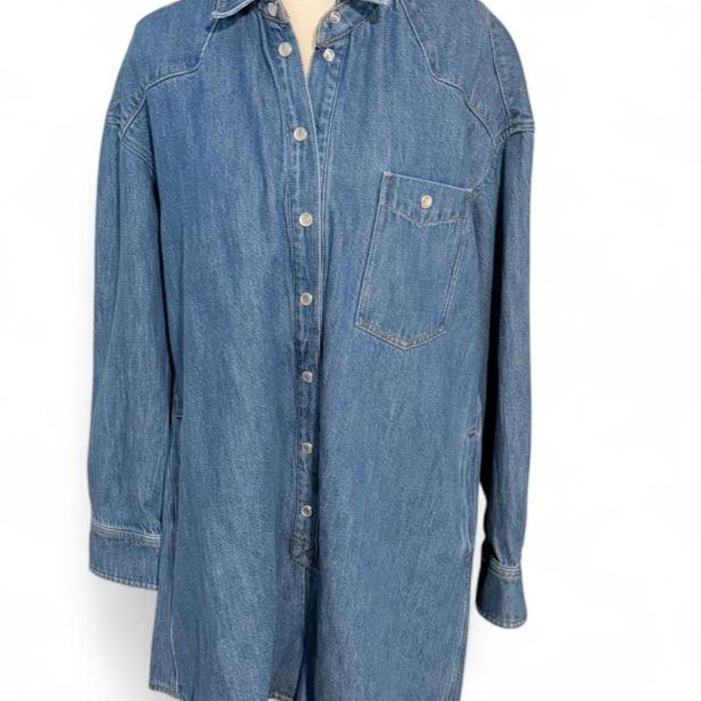 Pilcro Anthropologie Denim Romper Small NWT $168 Western - Picture 2 of 8